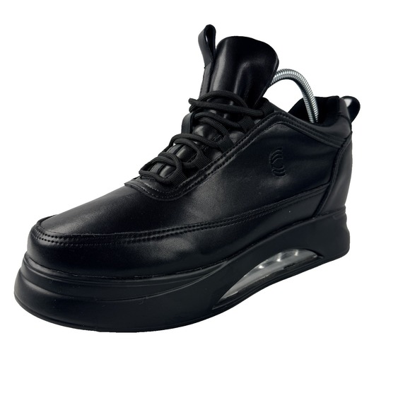 Mens Calto Elevated Platform Sneaker Boots Black Size 10 S4925 3.2in Taller